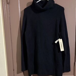 Good threads Cotton Shaker Stitch TutrtleNeck Sweater New with Tag Black Medium